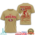 San Francisco 49ers Mountain Biker T Shirt Go 49ers MTB Graphic Tee - Limotees LLC
