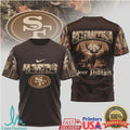 San Francisco 49ers NFL Deer Hunting Camo Sleeve T Shirt - Limotees LLC