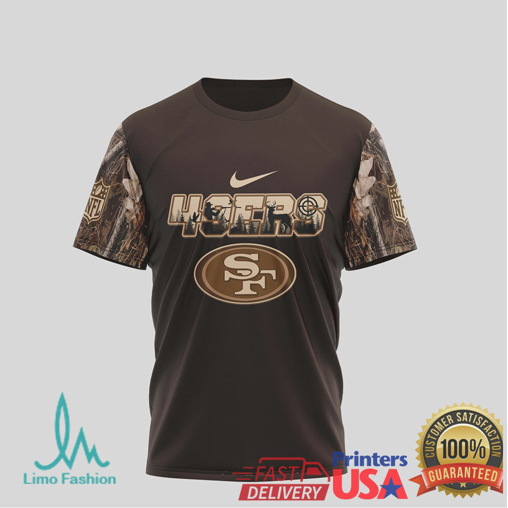 San Francisco 49ers NFL Deer Hunting Camo Sleeve T Shirt - Limotees LLC