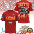 San Francisco 49ers NFL x Harley Davidson Life Is Better On A Harley T Shirt - Limotees LLC