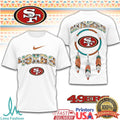 San Francisco 49ers Native Dreamcatcher Tribal Pattern Athletic Logo T Shirt - Limotees LLC