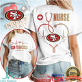 San Francisco 49ers Nurse T Shirt 49ers Faithful Nursing Heart T Shirt