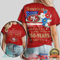 San Francisco 49ers Patriotic 250 Years America T Shirt 1776 2026 Anniversary - Limotees LLC