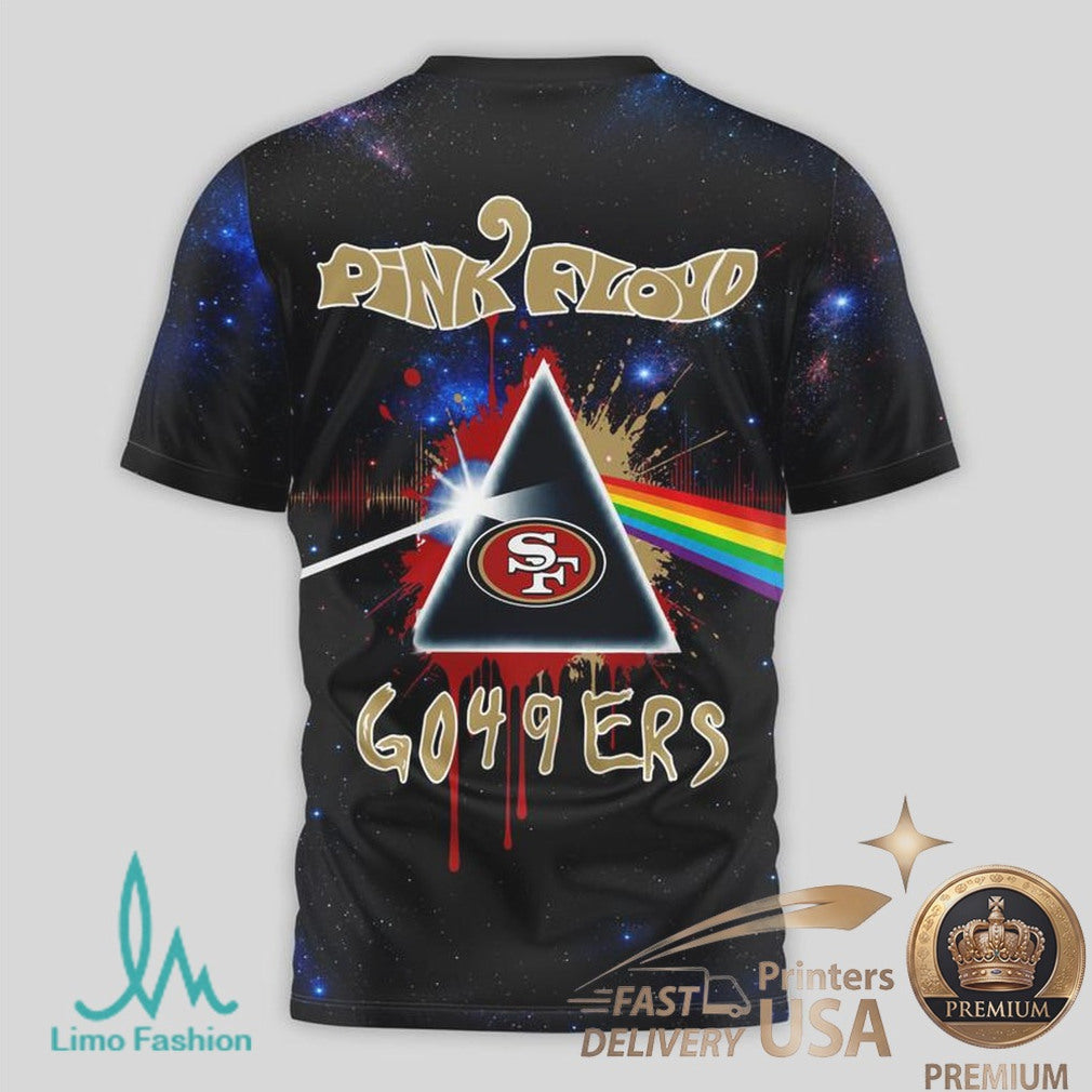 San Francisco 49ers Pink Floyd Galaxy Prism Sports T Shirt - Limotees LLC