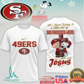 San Francisco 49ers Snoopy Charlie Brown Faith Jesus T Shirt - Limotees LLC