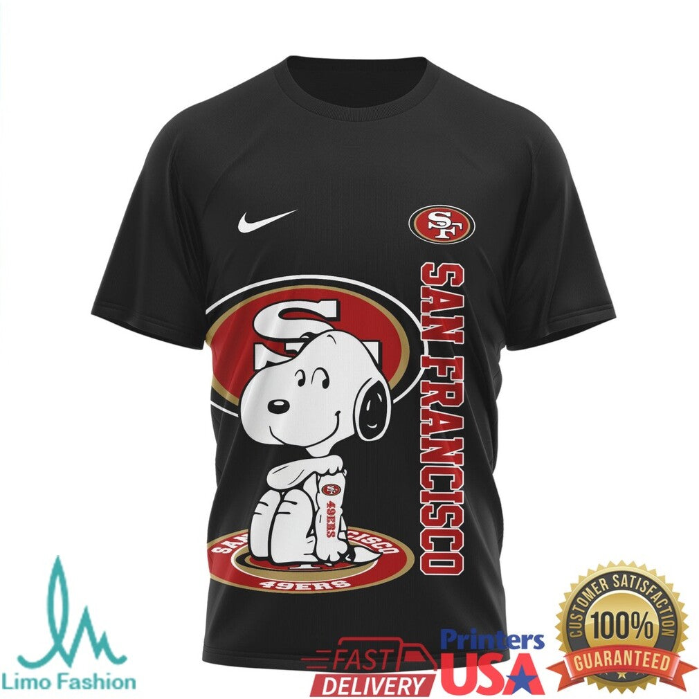 San Francisco 49ers Snoopy T Shirt Classic SF 49ers Peanuts Sports Graphic T Shirt - Limotees LLC