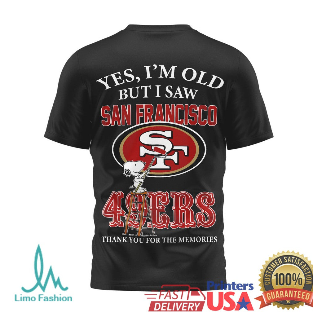 San Francisco 49ers Snoopy T Shirt Classic SF 49ers Peanuts Sports Graphic T Shirt - Limotees LLC