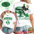San Francisco 49ers St. Patrick's Day T Shirt Snoopy Clover Lucky Green - Limotees LLC