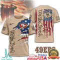 San Francisco 49ers We The People Patriotic Military Tan T Shirt - Limotees LLC
