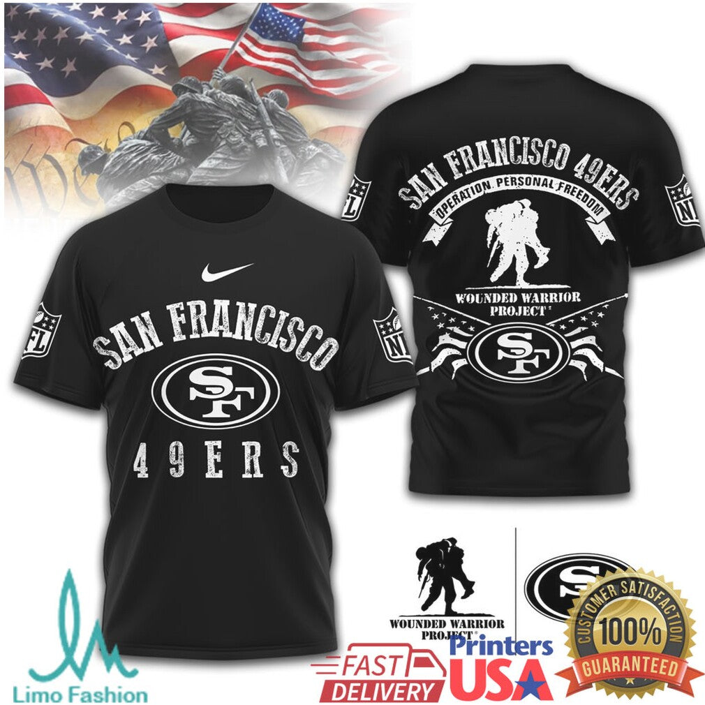 San Francisco 49ers Wounded Warrior Project Operation Personal Freedom T Shirt - Limotees LLC