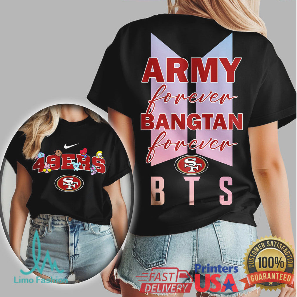 San Francisco 49ers x BTS Army Forever Bangtan NFL Women's Tee - Limotees LLC