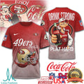 San Francisco 49ers x Coca Cola Popeye “Drink Strong Play Hard” T Shirt - Limotees LLC