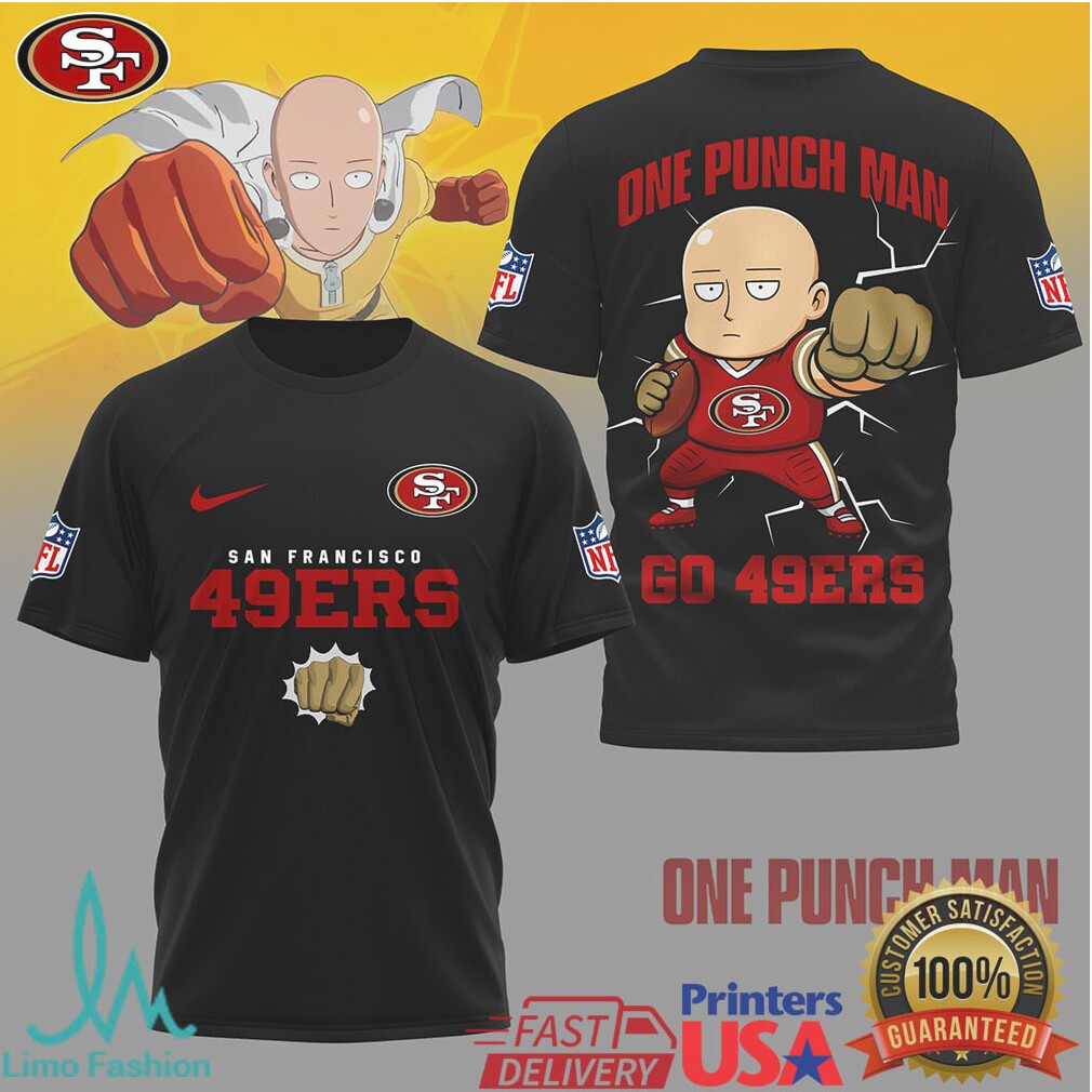 San Francisco 49ers x One Punch Man Saitama NFL Fan Shirt - Limotees LLC