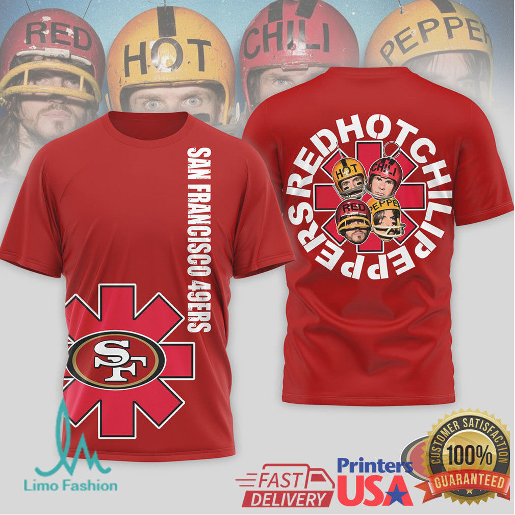 San Francisco 49ers x Red Hot Chili Peppers Music Mashup T Shirt - Limotees LLC