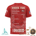 San Francisco Football Fans Monster Energy Nutrition Facts Red T Shirt - Limotees LLC