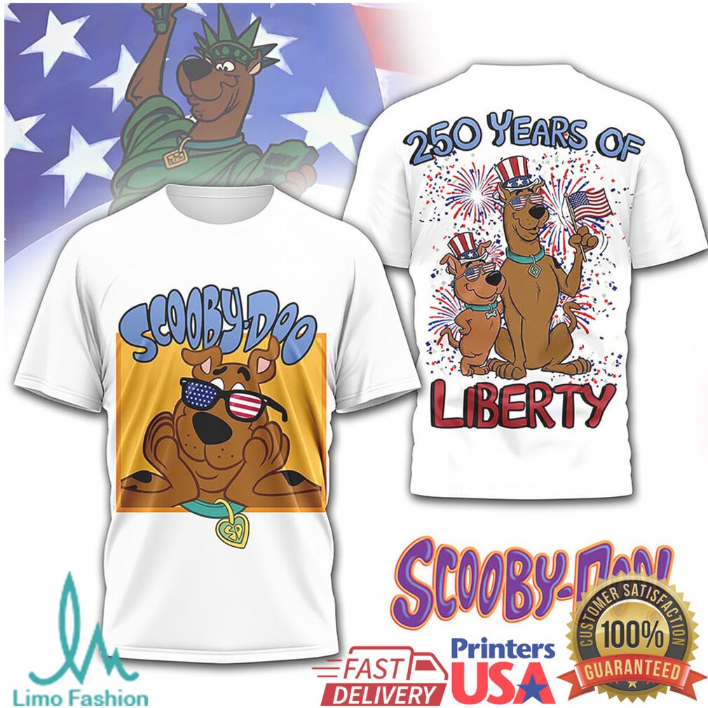 Scooby Doo 250 Years of Liberty Patriotic 4th of July T Shirt - Limotees LLC