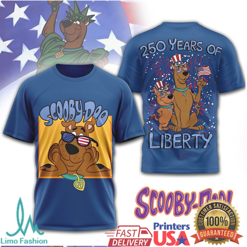 Scooby Doo 250 Years of Liberty Patriotic 4th of July T Shirt - Limotees LLC