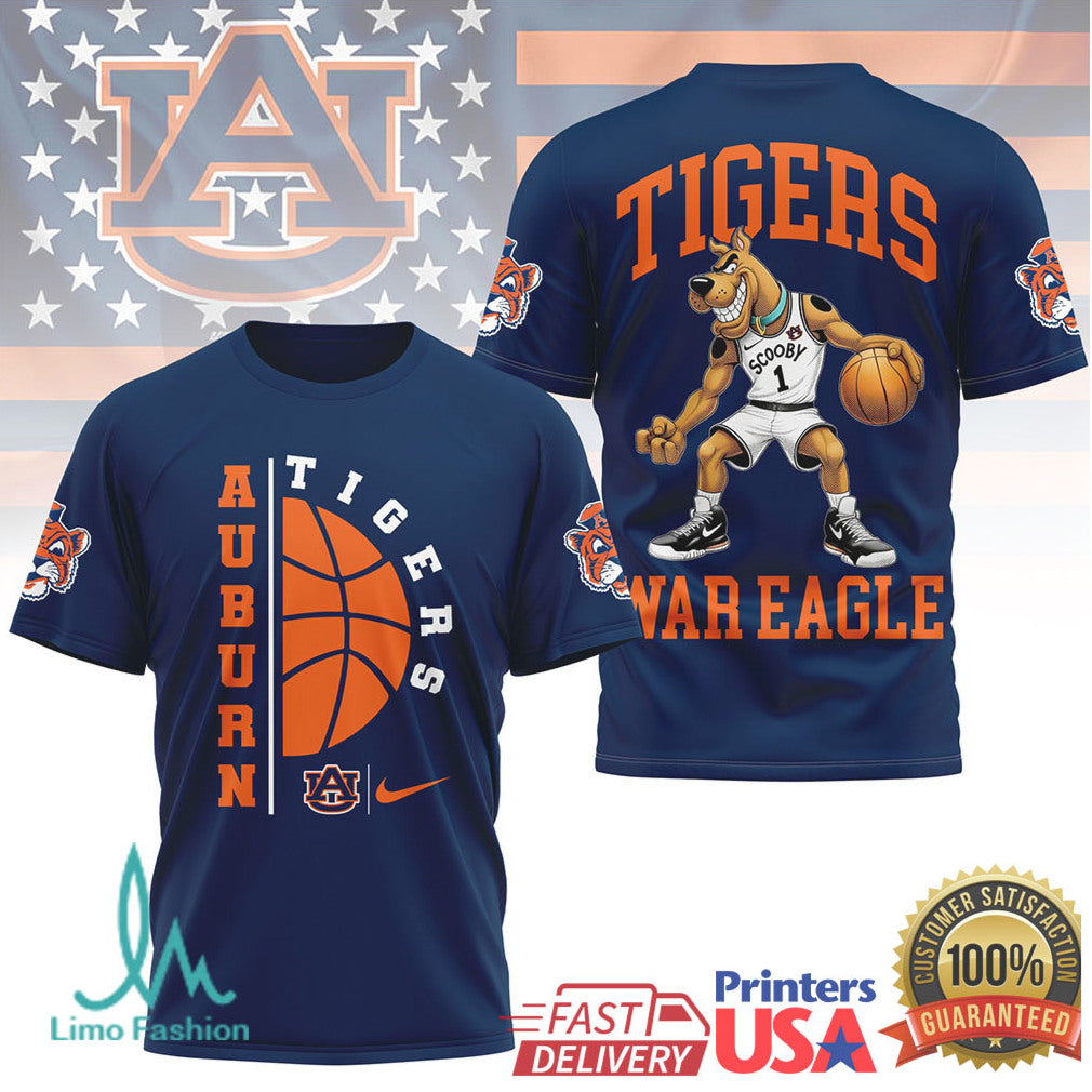 Scooby Doo Auburn Tigers War Eagle Basketball T Shirt - Limotees LLC