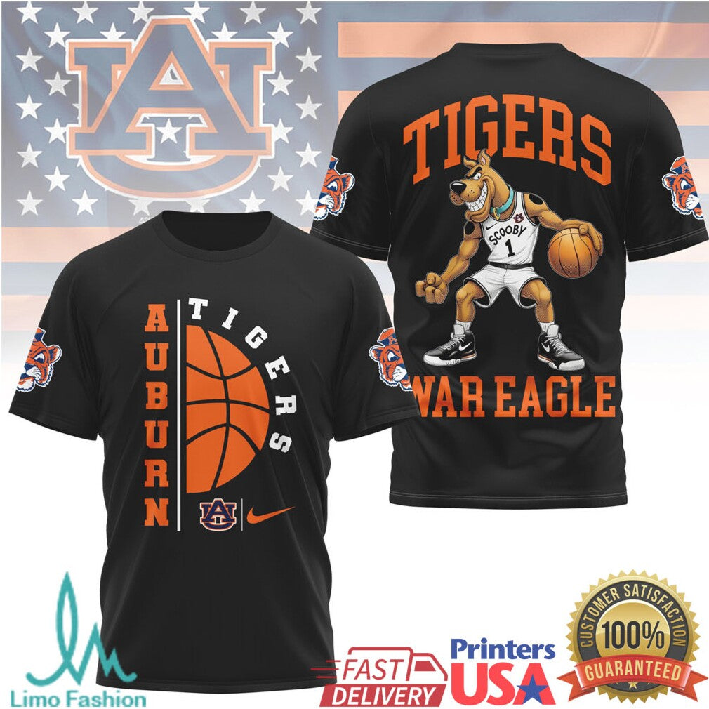 Scooby Doo Auburn Tigers War Eagle Basketball T Shirt - Limotees LLC