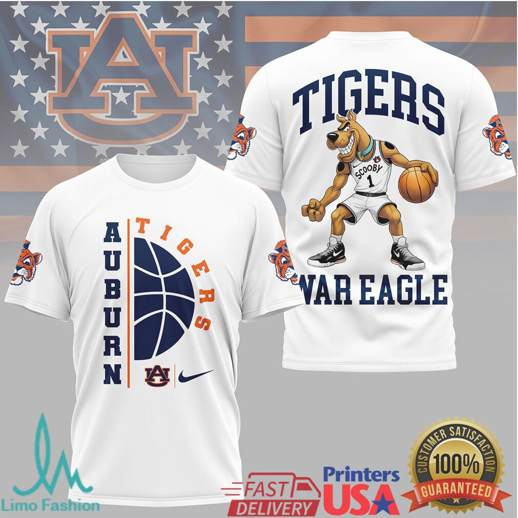 Scooby Doo Auburn Tigers War Eagle Basketball T Shirt - Limotees LLC