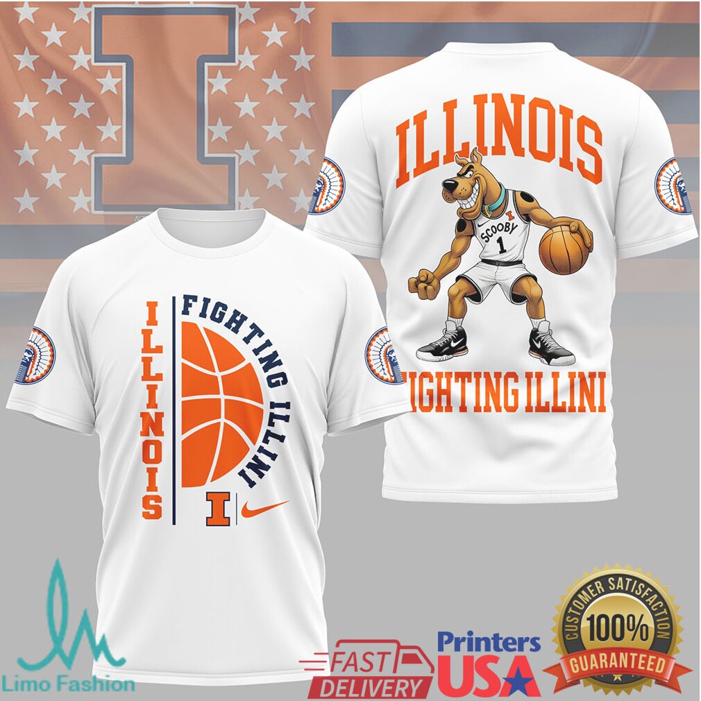 Scooby Doo Illinois Fighting Illini Basketball Fan T Shirt - Limotees LLC