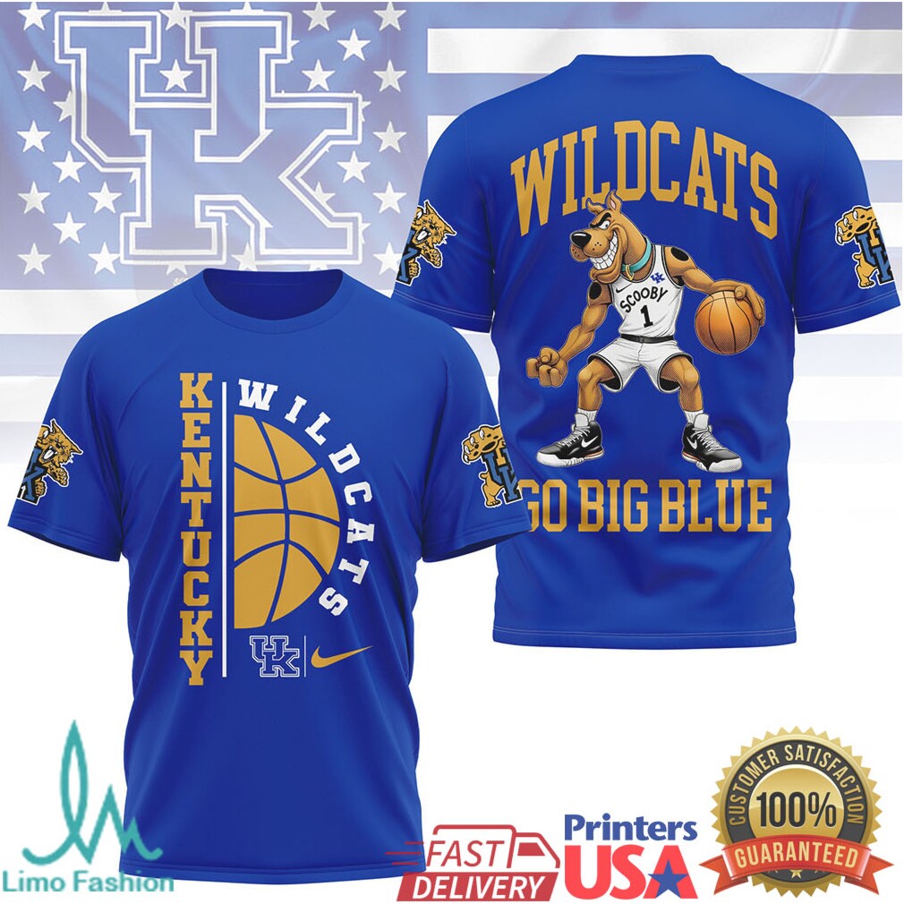 Scooby Doo Kentucky Wildcats Go Big Blue Basketball T Shirt - Limotees LLC