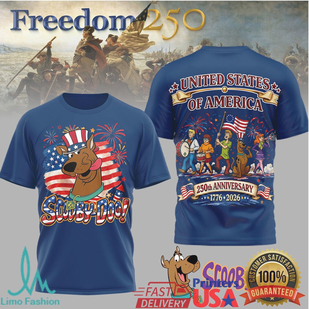 Scooby Doo Mystery Inc Patriotic USA 250th Anniversary T Shirt - Limotees LLC