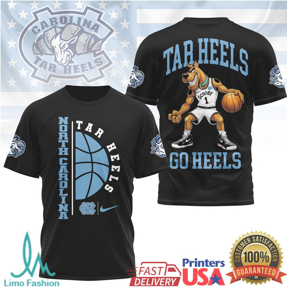 Scooby Doo North Carolina Tar Heels Go Heels Basketball T Shirt - Limotees LLC