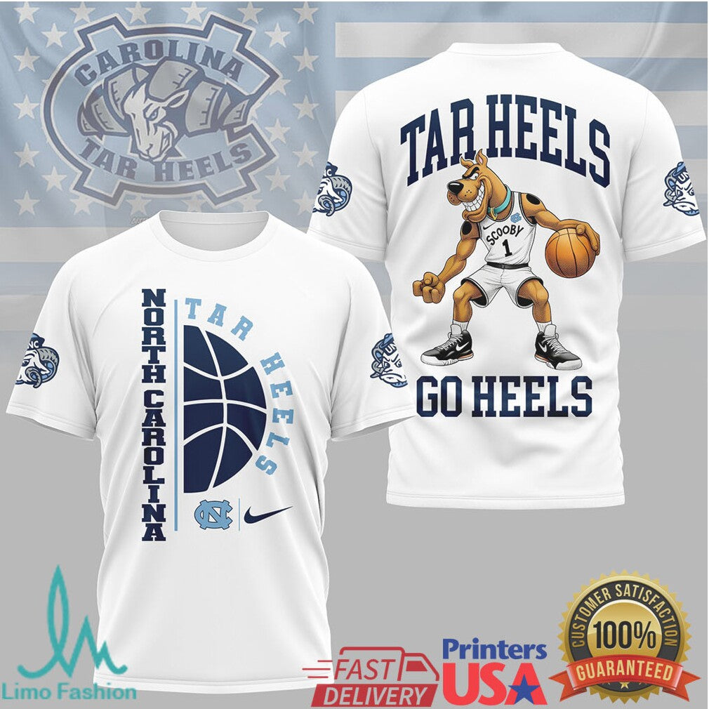 Scooby Doo North Carolina Tar Heels Go Heels Basketball T Shirt - Limotees LLC