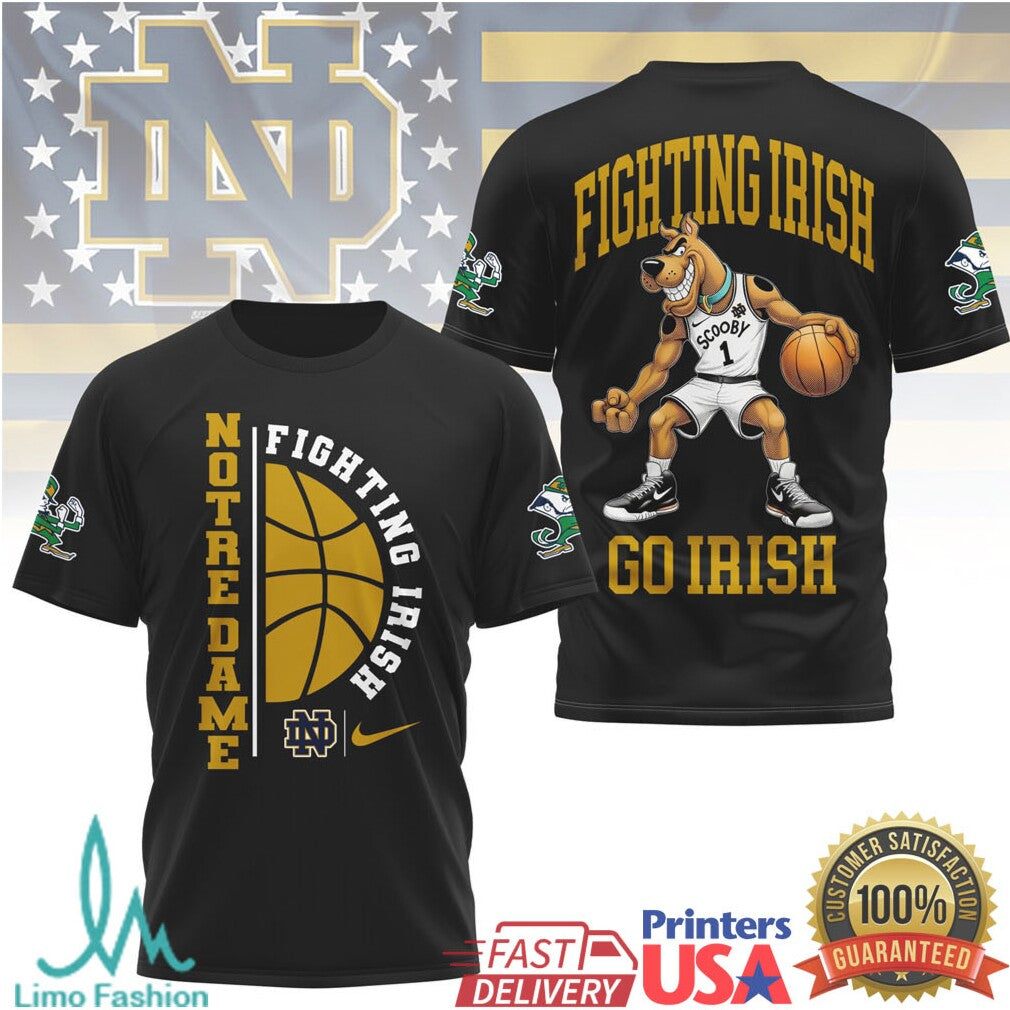 Scooby Doo Notre Dame Fighting Irish Go Irish Basketball T Shirt - Limotees LLC