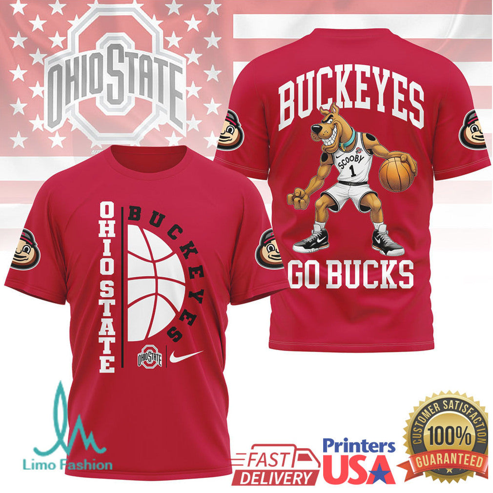 Scooby Doo Ohio State Buckeyes Go Bucks Basketball T Shirt - Limotees LLC