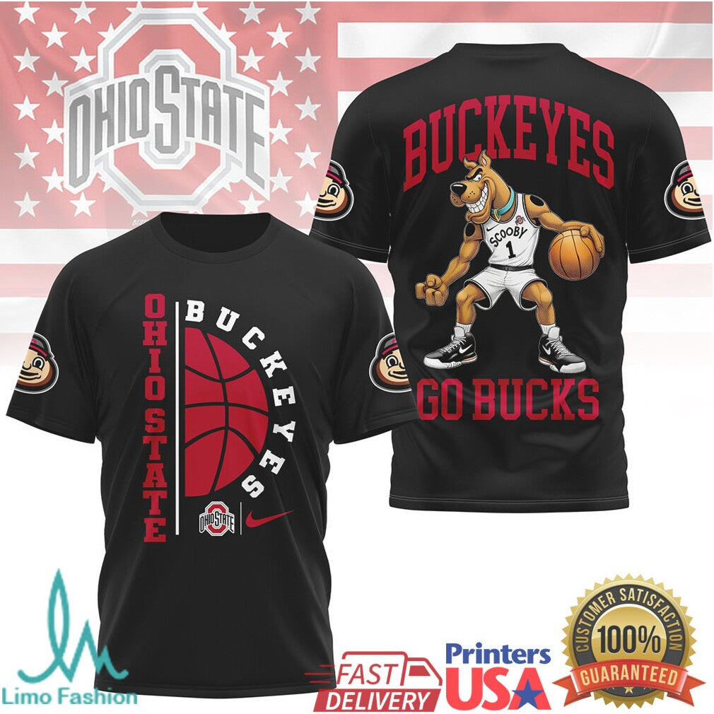 Scooby Doo Ohio State Buckeyes Go Bucks Basketball T Shirt - Limotees LLC