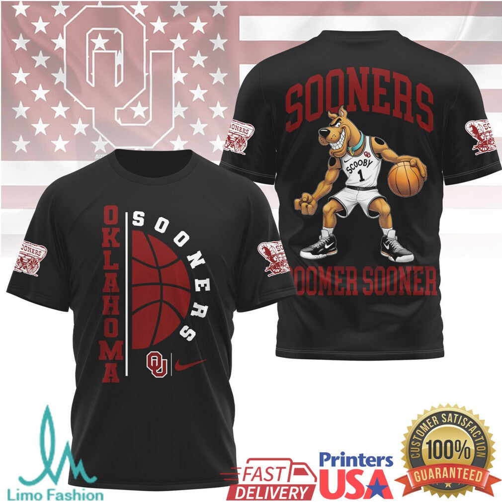 Scooby Doo Oklahoma Sooners Basketball Boomer Sooner T Shirt - Limotees LLC