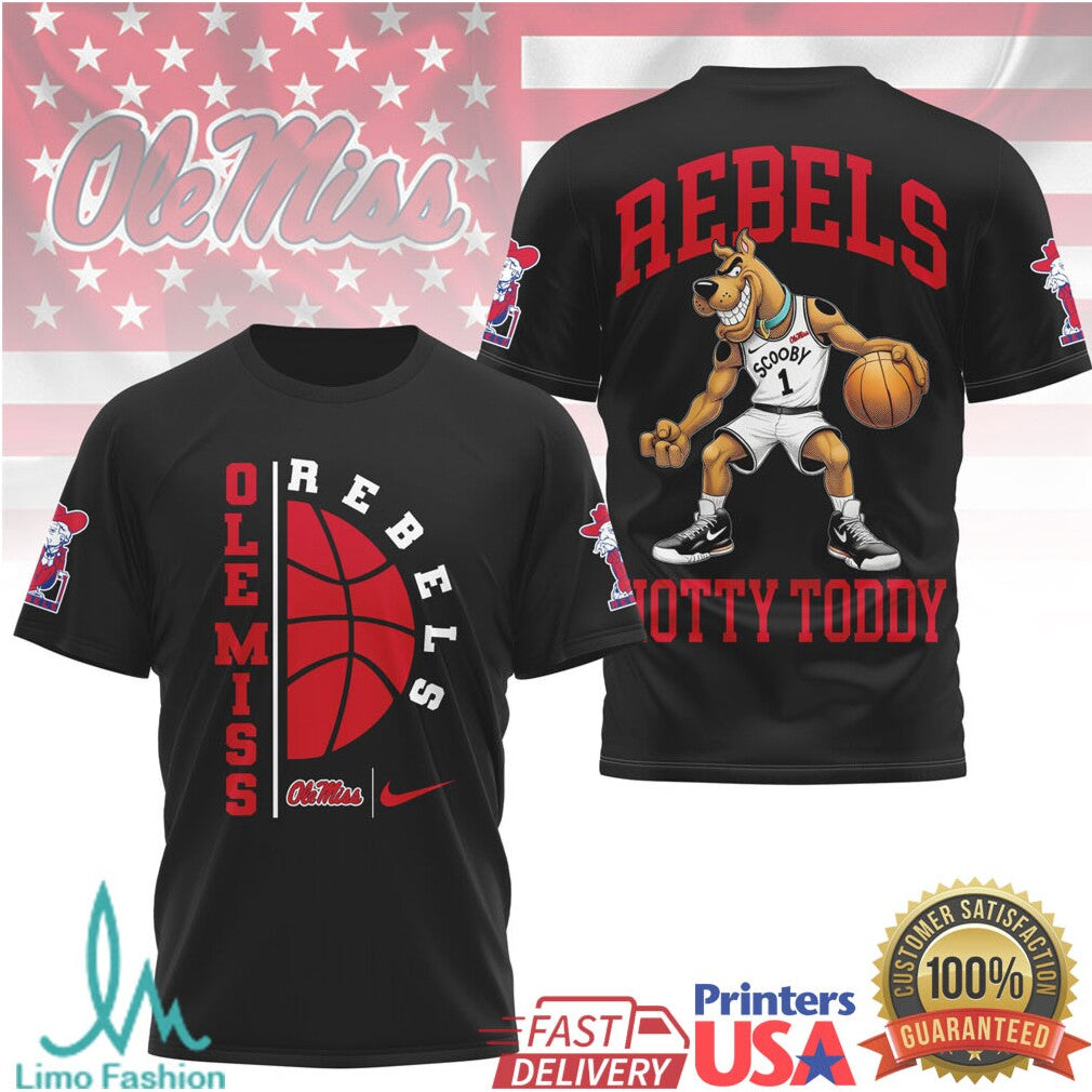 Scooby Doo Ole Miss Rebels Hotty Toddy Basketball T Shirt