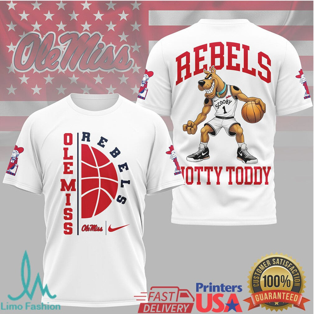 Scooby Doo Ole Miss Rebels Hotty Toddy Basketball T Shirt