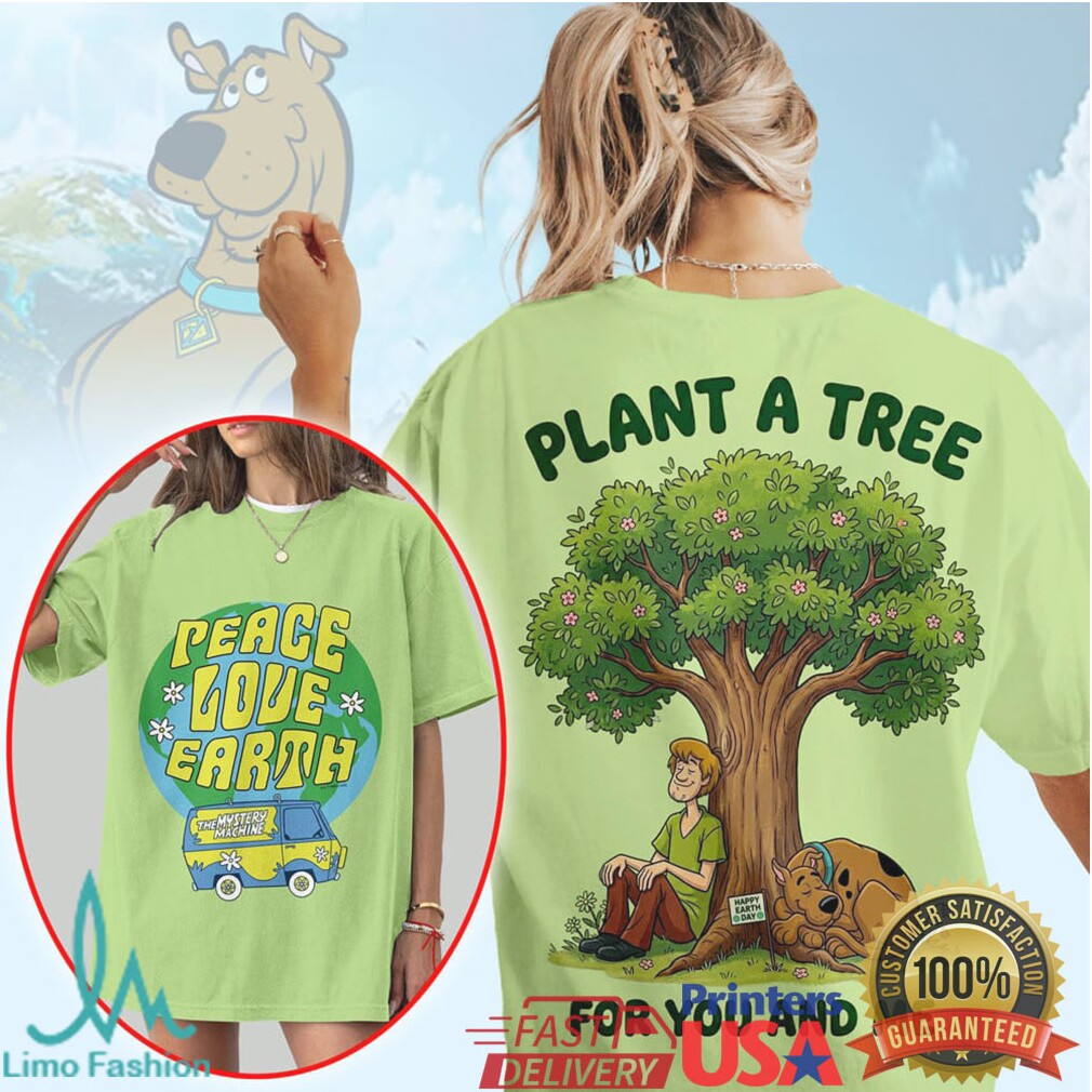 Scooby Doo & Shaggy Earth Day Peace Love Earth Mystery Machine T Shirt - Limotees LLC