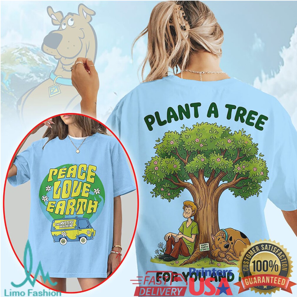 Scooby Doo & Shaggy Earth Day Peace Love Earth Mystery Machine T Shirt - Limotees LLC
