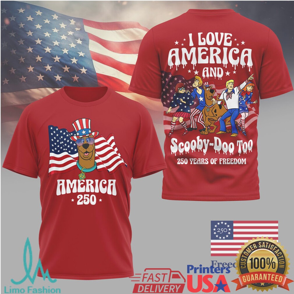 Scooby Doo and Mystery Inc. America 250 Years of Freedom 4th of July T Shirt - Limotees LLC
