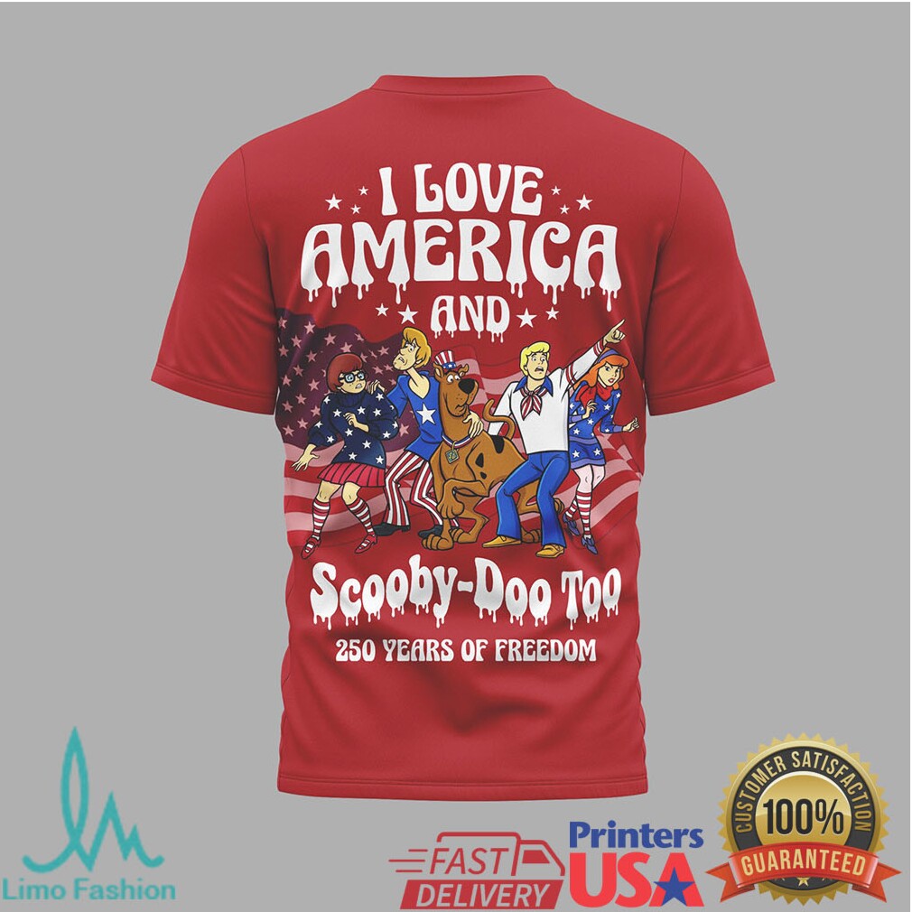 Scooby Doo and Mystery Inc. America 250 Years of Freedom 4th of July T Shirt - Limotees LLC