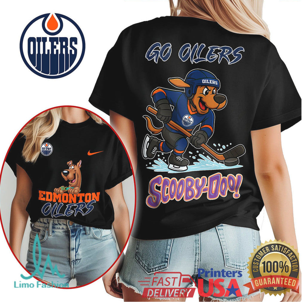 Scooby Doo x Edmonton Oilers NHL Hockey Fan T Shirt - Limotees LLC