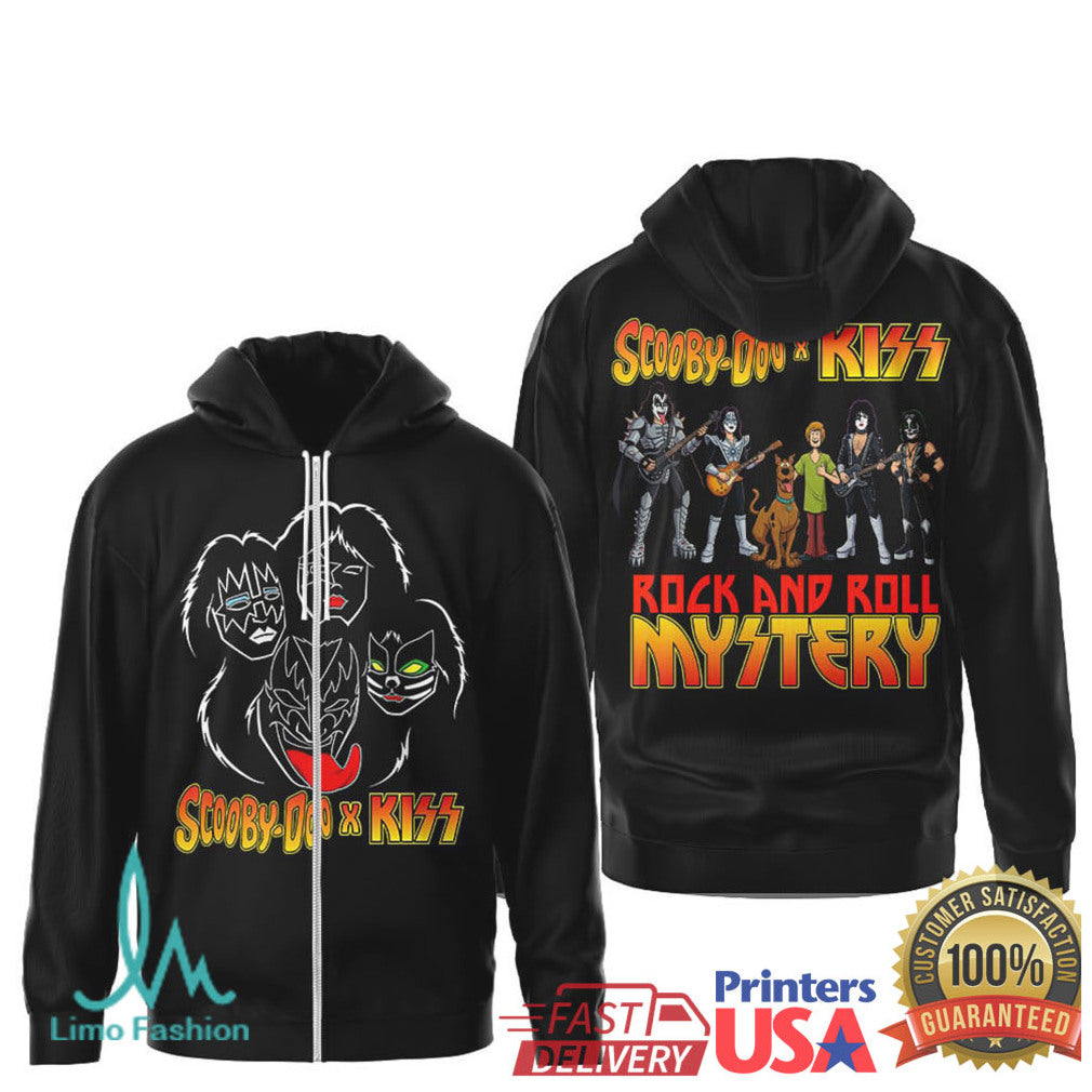 Scooby Doo x KISS Rock and Roll Mystery Crossover T Shirt - Limotees LLC