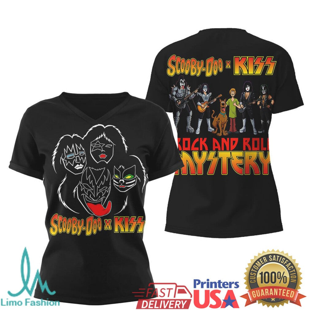 Scooby Doo x KISS Rock and Roll Mystery Crossover T Shirt - Limotees LLC