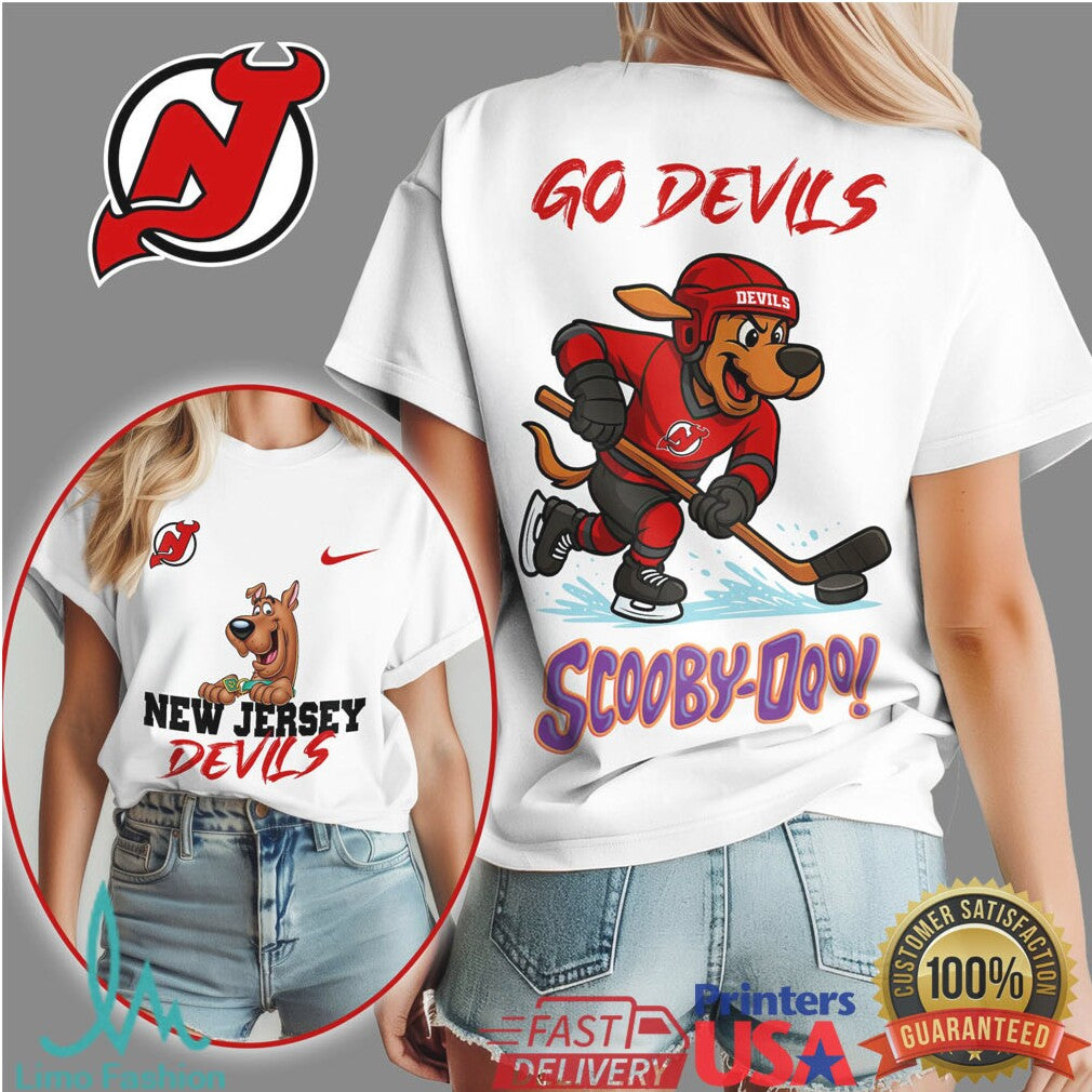 Scooby Doo x New Jersey Devils NHL Hockey Fan T Shirt - Limotees LLC