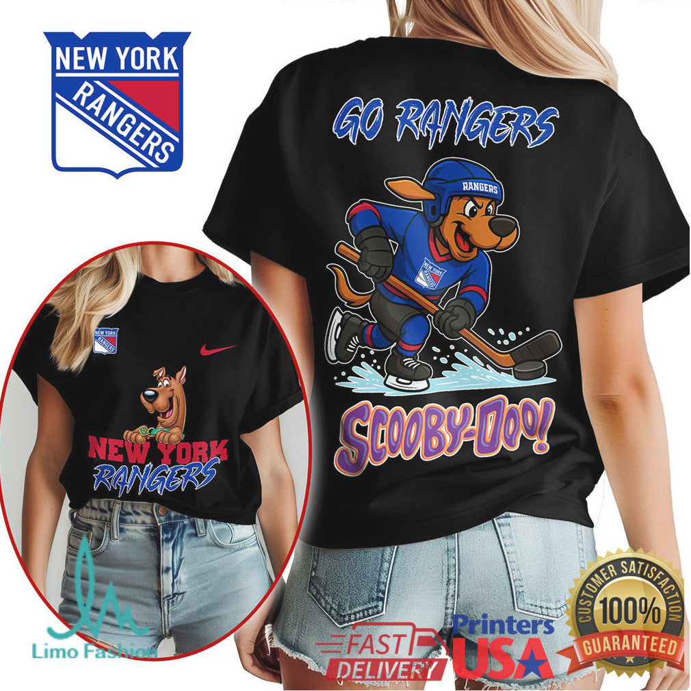 Scooby Doo x New York Rangers NHL Hockey Fan T Shirt - Limotees LLC