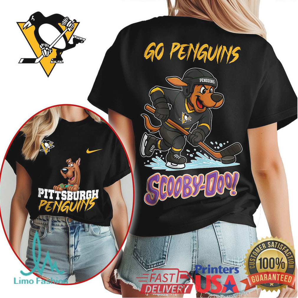 Scooby Doo x Pittsburgh Penguins NHL Hockey Fan T Shirt - Limotees LLC