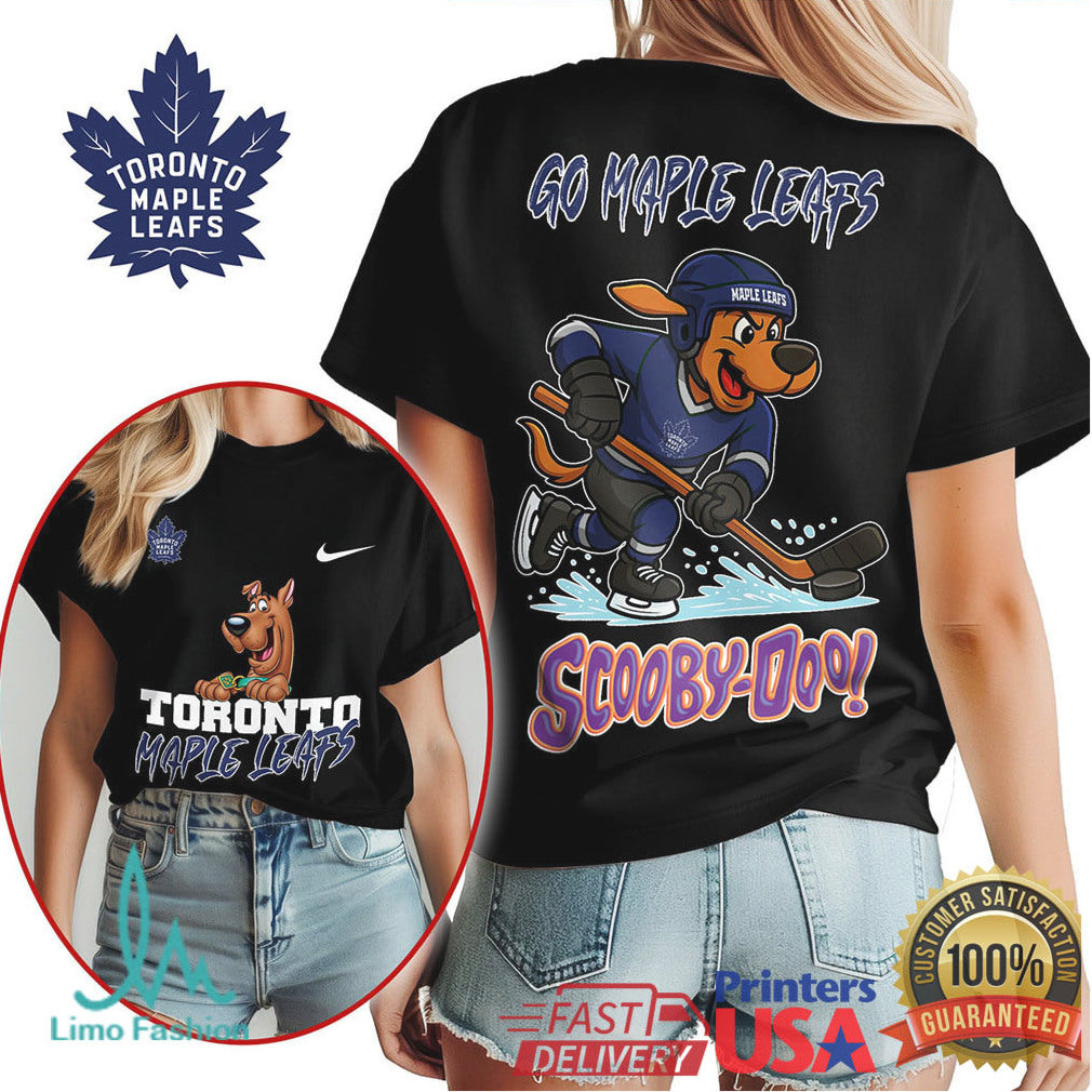 Scooby Doo x Toronto Maple Leafs NHL Hockey Fan T Shirt - Limotees LLC