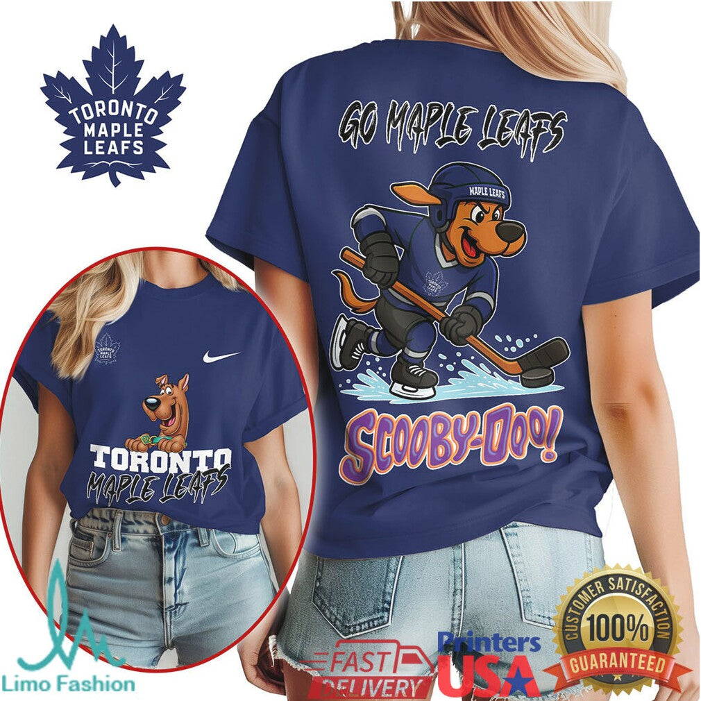 Scooby Doo x Toronto Maple Leafs NHL Hockey Fan T Shirt - Limotees LLC