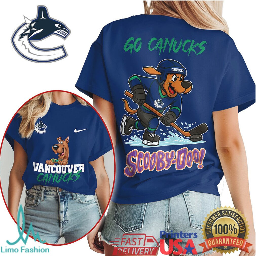 Scooby Doo x Vancouver Canucks NHL Hockey Fan T Shirt