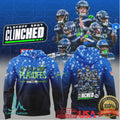 Seahawks 2025 Playoffs Clinched Blue Gradient & Snowflake Winter Collection - Limotees LLC