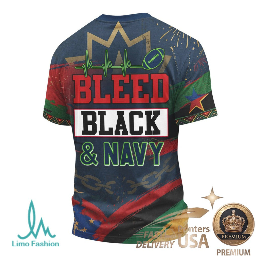 Seattle Football Juneteenth Freedom Runs Deep Graphic T Shirt - Limotees LLC